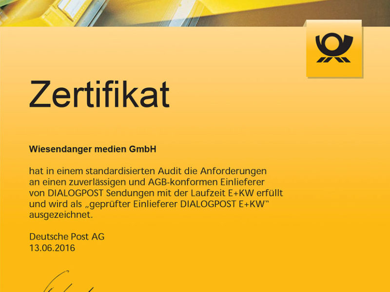 Teilnahmebescheinigung