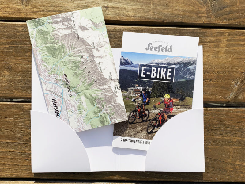 E-Bike Guide, UV-Offset, Wiesendanger medien, Druckerei, Wanderkarte, Falz