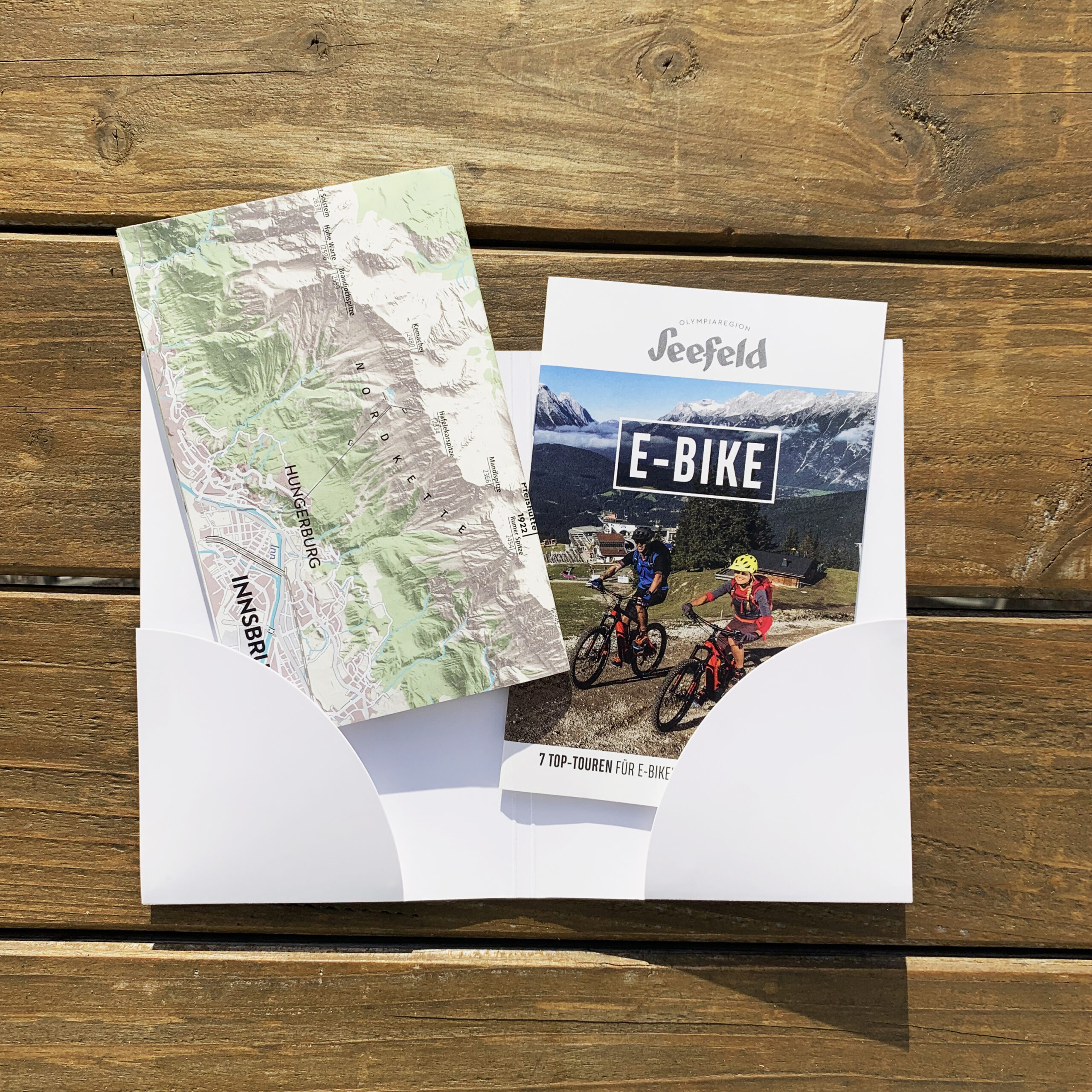 E-Bike Guide, UV-Offset, Wiesendanger medien, Druckerei, Wanderkarte, Falz