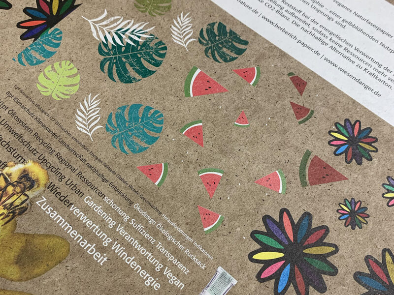 Silphie Papier Umwelt recycling Deckweiß 4C Skala UV Offset druck